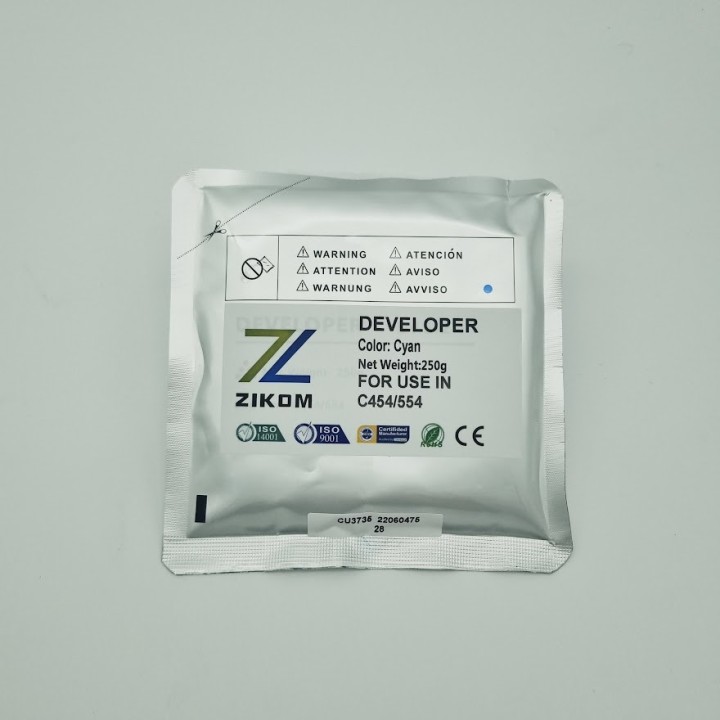 DV512C A2XN0KD Bolsa de Revelador Cyan Compatible KONICA MINOLTA Bizhub C224 C284 C364 C454 C554