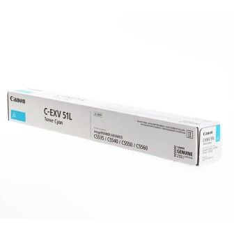 Toner Original CANON C-EXV51LCY 0485C002 Cyan para IR Advance C5535i C5540i C5550i C5560i (26k)