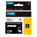 ID1-19 (18484) DYMO Etiquetas Adhesivas Originales 19mm x 1mm x 5 5M Negro Blanco (S0718220)