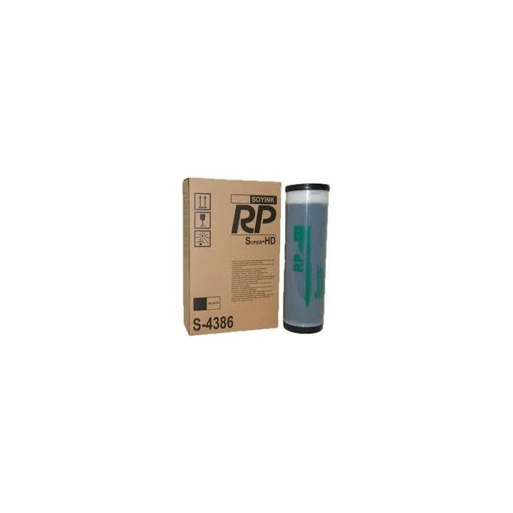 DESCATALOGADO - Tinta Original Risograph S-4386E S-3380 Negro para Duplicadora (2 x 1000 ml)