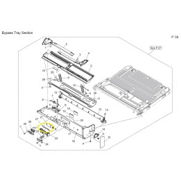 A02E597600 ORI. KONICA MINOLTA BYPASS TRAY SECTION GUIDE