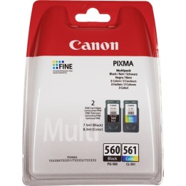 DESCATALOGADO - Tinta Original CANON 3713C006 PG560 Negro + CL561 Color Pack de 2 Cartuchos