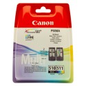 Tinta Original CANON PG510 Negro + CL511 Color 2970B010 Pack de 2 Cartuchos