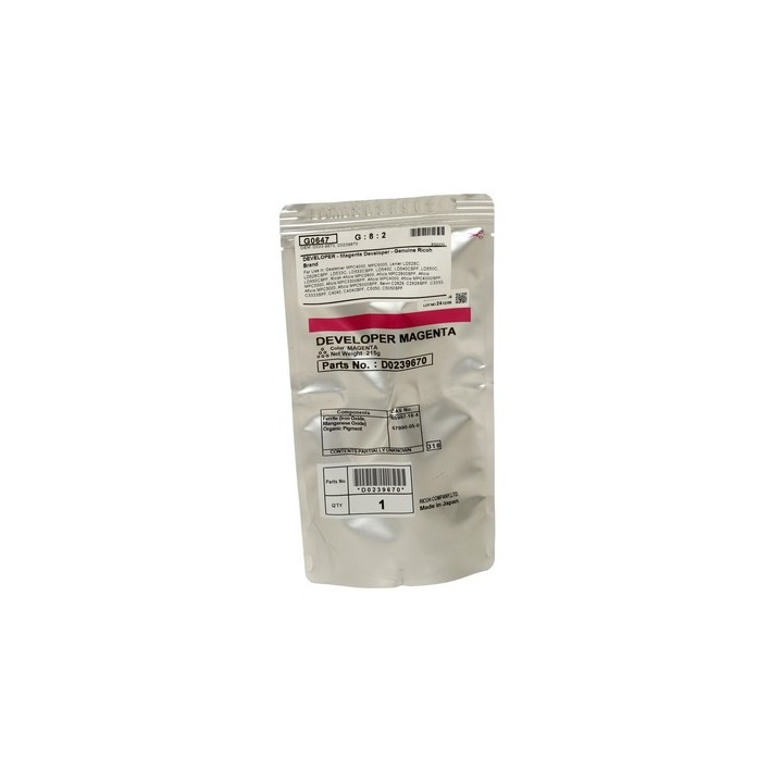D0239670 Bolsa de Revelador Magenta Original RICOH MPC4000 5000 2800