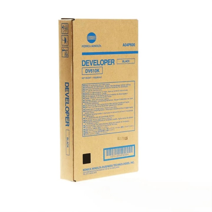 DV610K A04P600 Bolsa de Revelador Negro Original KONICA MINOLTA Bizhub PRO C5500 5501 6500 6501