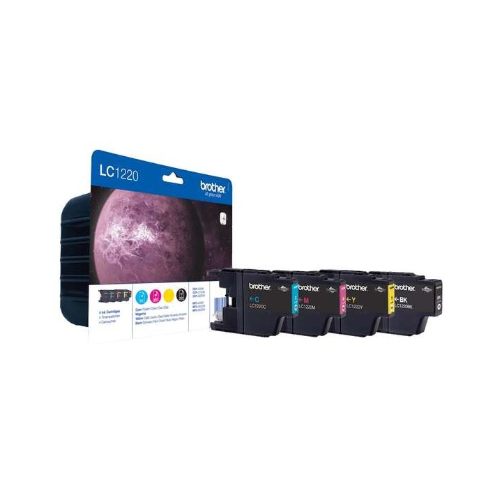 Tinta Original BROTHER LC1220 BK C M Y Multipack