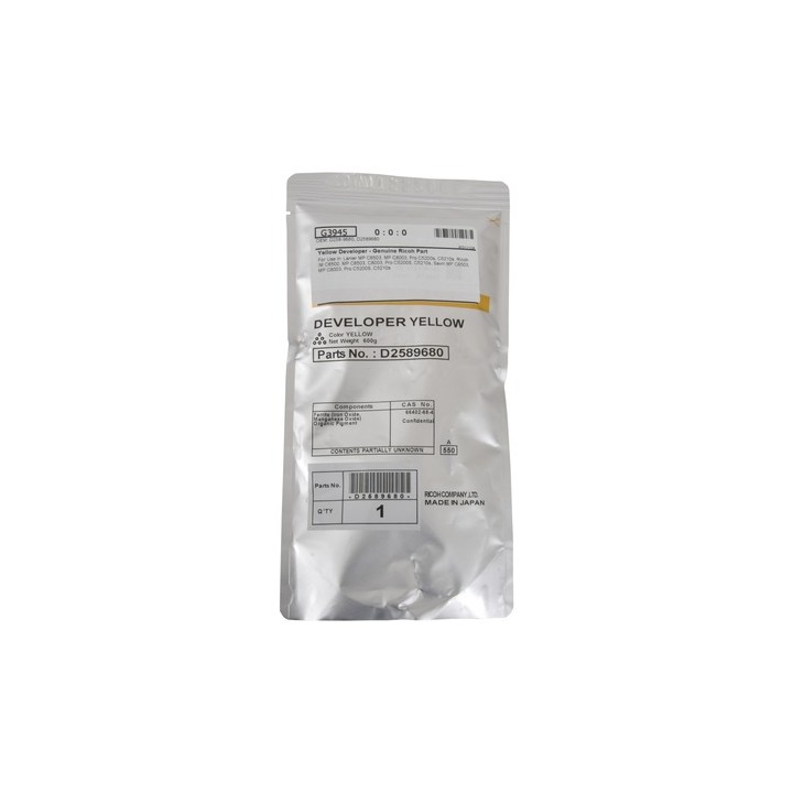 D2589680 Bolsa de Revelador Amarillo Original RICOH MP C6503 C8003 (600k)