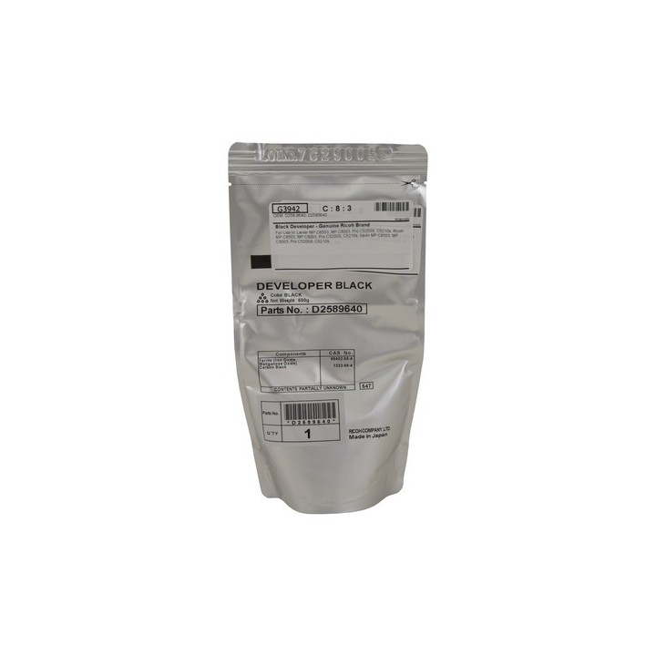 D2589640 Bolsa de Revelador Negro Original RICOH MP C6503 C8003 (600k)