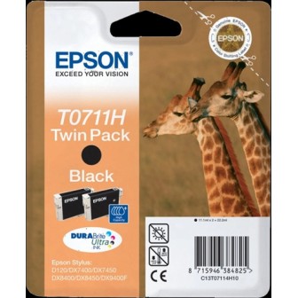 Tinta Original EPSON T0711H C13T07114H10 Negro Pack 2 Uds
