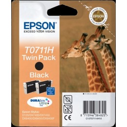 Tinta Original EPSON T0711H C13T07114H10 Negro Pack 2 Uds