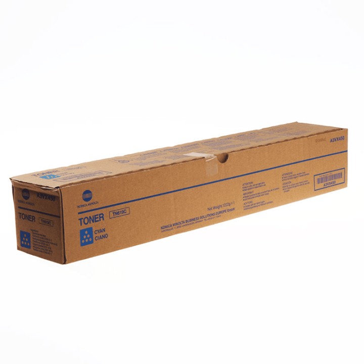 Toner Original KONICA MINOLTA TN619C A3VX450 Cyan para Bizhub Press C1060 C1070 (78k)