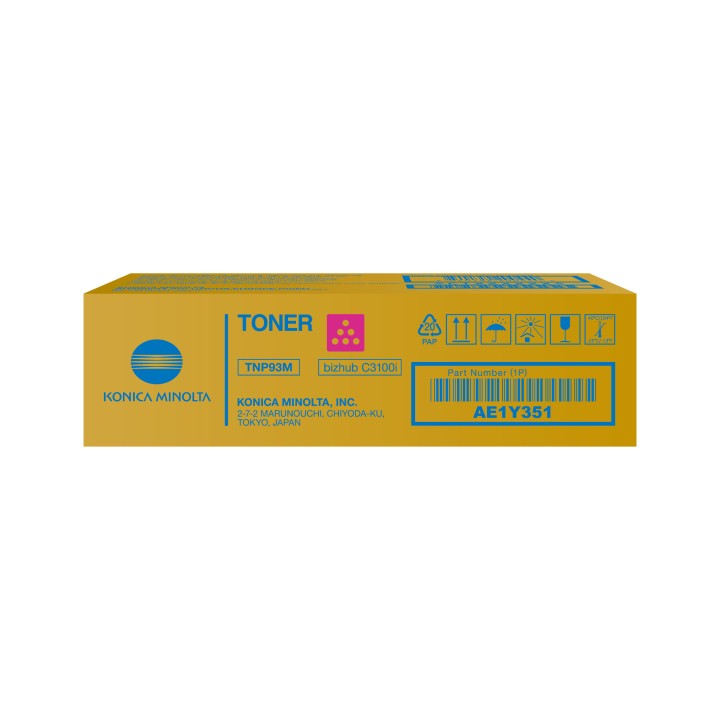 Toner Original KONICA MINOLTA TNP93M AE1Y351 Magenta para Bizhub C3100i (4k)