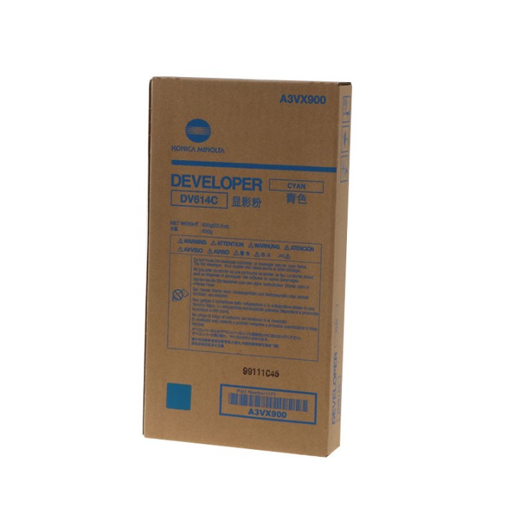 DV614C A3VX900 Bolsa de Revelador Cyan Original KONICA MINOLTA Bizhub Press C1060 C1070 Pro C1060L