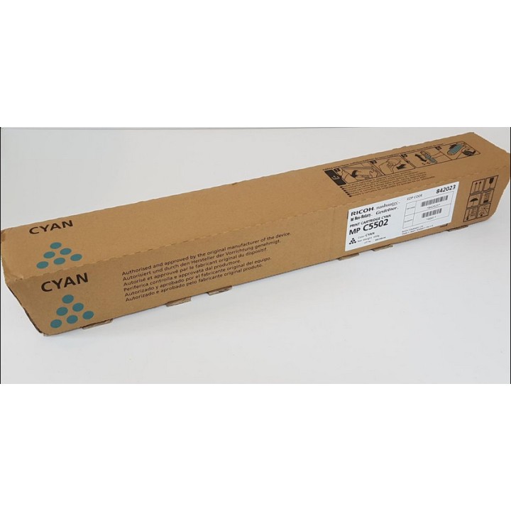 Toner Original RICOH 842023 841758 Cyan para Aficio MP C4502 C5502 (22. 5k)