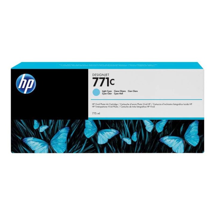 Tinta Original HP 771C B6Y12A Cyan Light (775 ml)