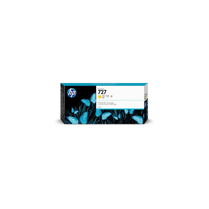 Tinta Original HP 727 F9J78A Amarillo (300 ml)