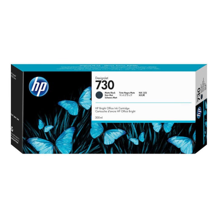 Tinta Original HP 730 P2V71A Negro Mate (300 ml)
