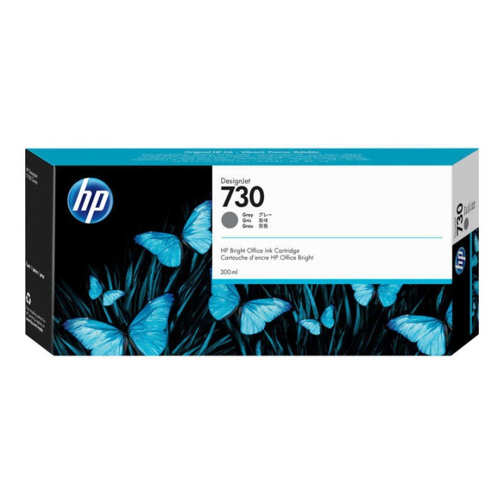 Tinta Original HP 730 P2V72A Gris (300 ml)