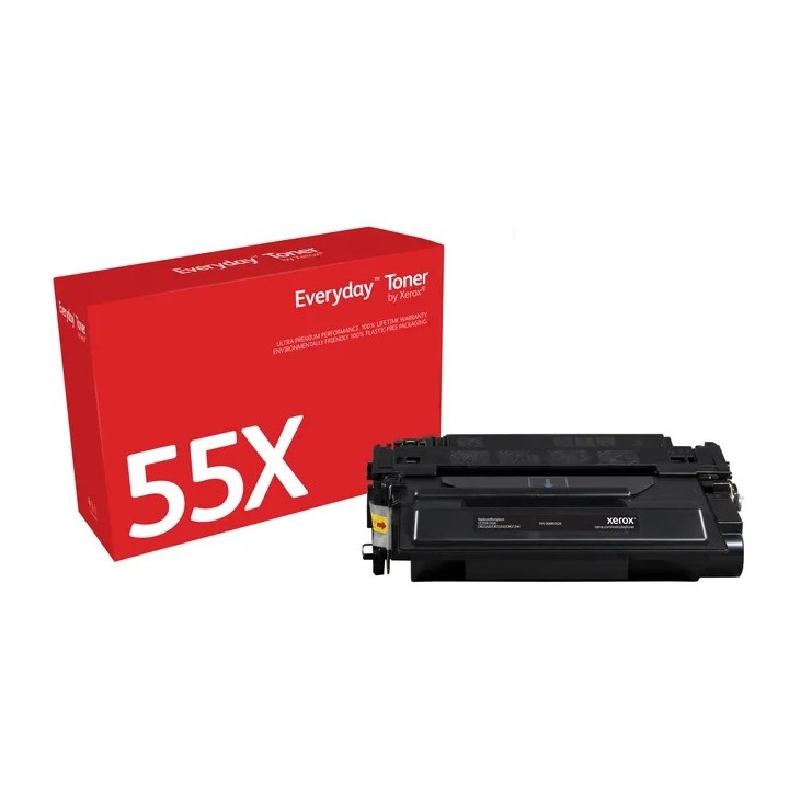 Toner Compatible CON CHIP XEROX para HP CE255X (55X) (12. 5k)