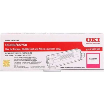 Toner Original OKI 43872306 Magenta para C5650 C5750 (2k)