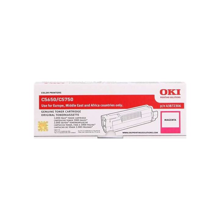 Toner Original OKI 43872306 Magenta para C5650 C5750 (2k)