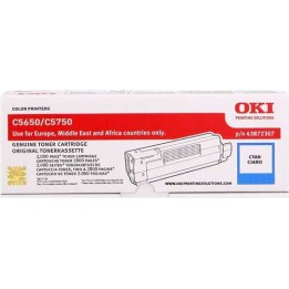 Toner Original OKI 43872307 Cyan para C5650 C5750 (2k)