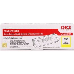 Toner Original OKI 43872305 Amarillo para C5650 C5750 (2k)