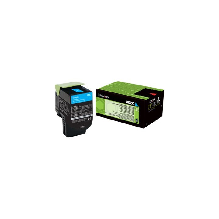 Toner Original LEXMARK 802C 80C20C0 Cyan para CX410DE (1k)