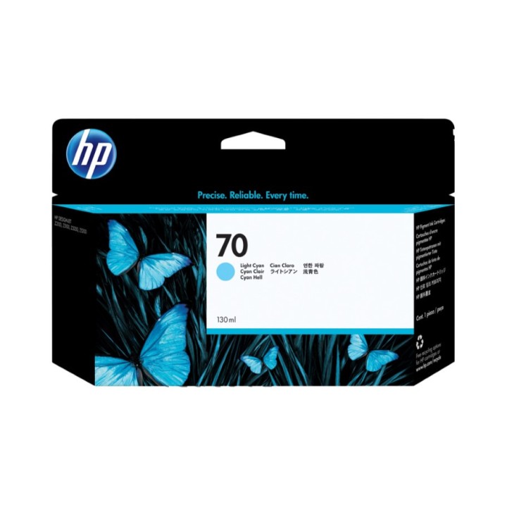 Tinta Original HP 70 C9390A Cyan Claro para Designjet Z2100 Z3100 (130 ml)