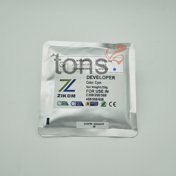 DV313C DV619C Bolsa de Revelador Cyan Compatible KONICA MINOLTA Bizhub C258 308 368 458 558 658 250gr