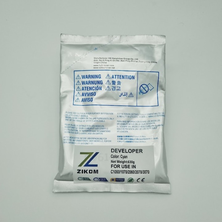 DV614C A3VX900 Bolsa de Revelador Cyan Compatible KONICA MINOLTA Bizhub Press C1060 C1070 Pro C1060L Bolsa 630gr