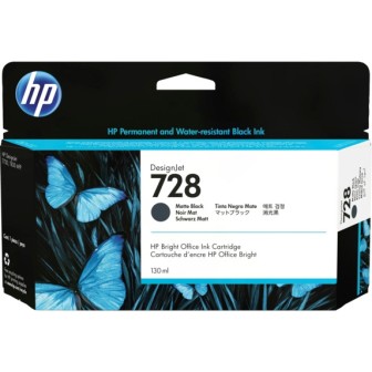 Tinta Original HP 728 3WX25A Negro Mate (130 ml)