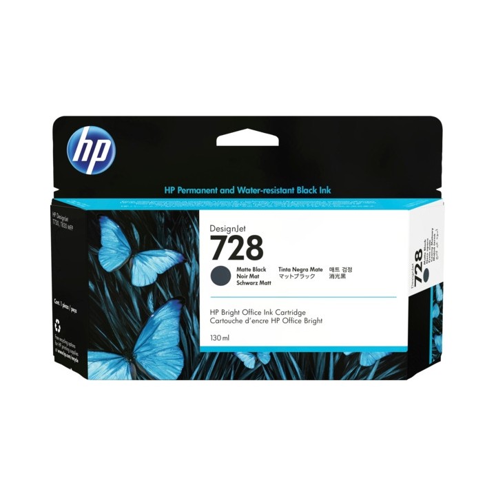Tinta Original HP 728 3WX25A Negro Mate (130 ml)