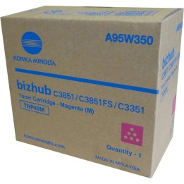 Toner Original KONICA MINOLTA TNP49M A95W350 Magenta para Bizhub C3351 C3851 (12k)