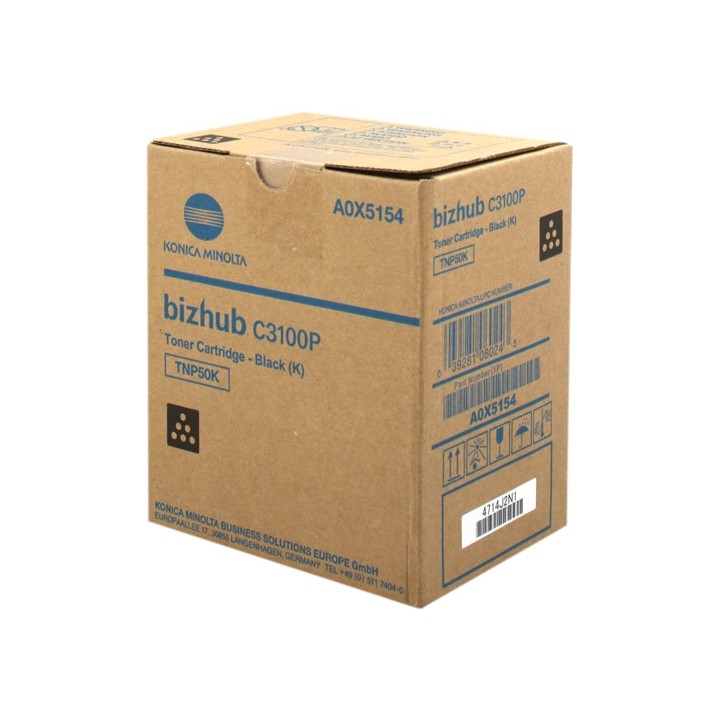 Toner Original KONICA MINOLTA TNP50K A0X5154 Negro para Bizhub C3100P (6k)