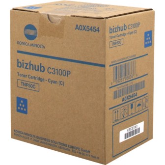 Toner Original KONICA MINOLTA TNP50C A0X5454 Cyan para Bizhub C3100P (6k)