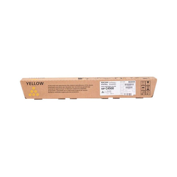 Toner Original RICOH 842035 884931 888609 Tipo C4500 Amarillo para MP C3500 C4500 (17k)