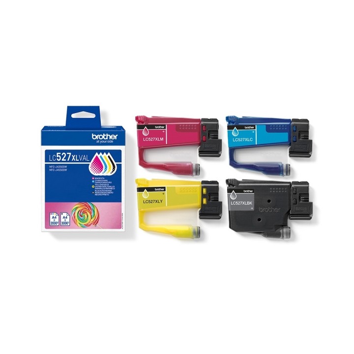 Tinta Original BROTHER LC527XLVAL BK C M Y Multipack
