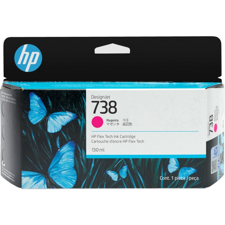 Tinta Original HP 738 498N6A Magenta para Designjet T850 T950 (130 ml)