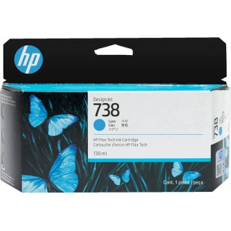 Tinta Original HP 738 498N5A Cyan para Designjet T850 T950 (130 ml)