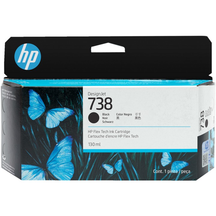Tinta Original HP 738 498N4A Negro para Designjet T850 T950 (130 ml)