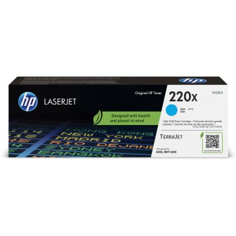 Toner Original HP W2201X (220X) Cyan para Laserjet Pro 4202 MFP 4302 MFP 4303 (5. 5k)