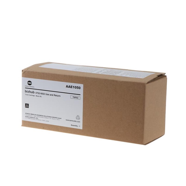 Toner Original KONICA MINOLTA TNP63 AAE1050 Negro para Bizhub 4052 4752 (20k)