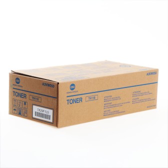 Toner Original KONICA MINOLTA TN118 A3VW050 (Pack de 2) Negro para Bizhub 195 215 205i 225i 226